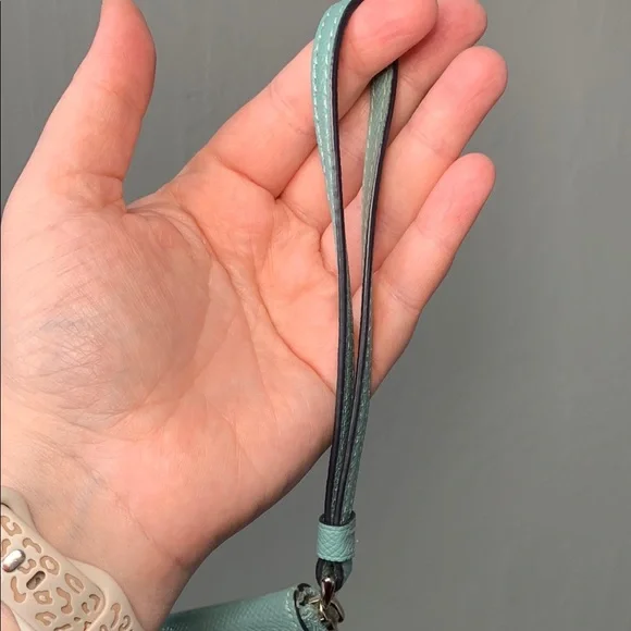 BUNDLE - EUC - Coach Corner Zip Wristlet in Light Blue/Green - Picture 10 of 14